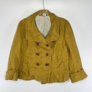 J. Crew Brown Linen Blazer Jacket Size 6